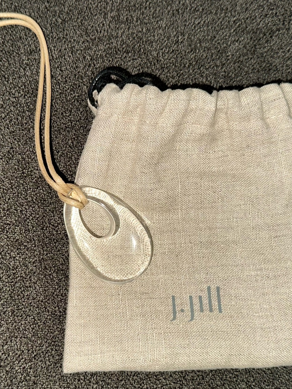 Elegant Clear Pendant Cord Necklace